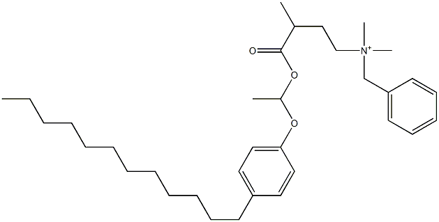 N,N-Dimethyl-N-benzyl-N-[3-[[1-(4-dodecylphenyloxy)ethyl]oxycarbonyl]butyl]aminium Struktur