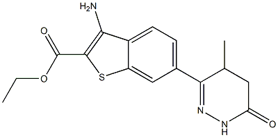 3-Amino-6-[(1,4,5,6-tetrahydro-4-methyl-6-oxopyridazin)-3-yl]benzo[b]thiophene-2-carboxylic acid ethyl ester Struktur