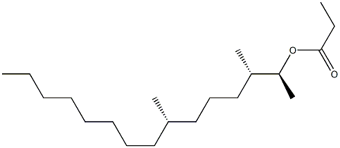 (2S,3S,7S)-2-(Propanoyloxy)-3,7-dimethylpentadecane Struktur