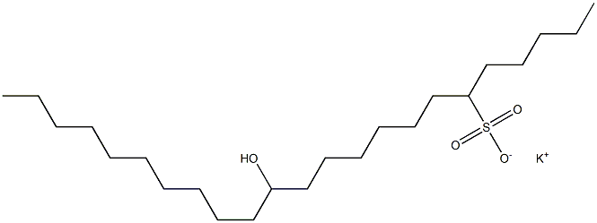 13-Hydroxytricosane-6-sulfonic acid potassium salt Struktur