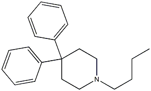 1-Butyl-4,4-diphenylpiperidine Struktur