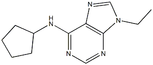 6-Cyclopentylamino-9-ethyl-9H-purine Struktur