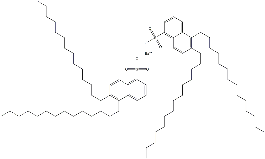 Bis(5,6-ditetradecyl-1-naphthalenesulfonic acid)barium salt Struktur