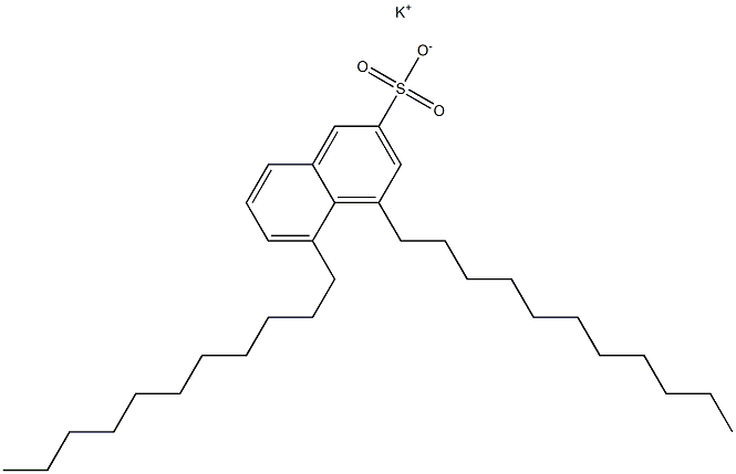 4,5-Diundecyl-2-naphthalenesulfonic acid potassium salt Struktur