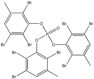 Phosphoric acid tris(2,3,6-tribromo-5-methylphenyl) ester Struktur