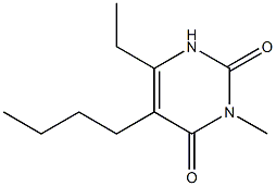 5-Butyl-6-ethyl-3-methyluracil Struktur