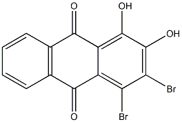 3,4-Dibromo-1,2-dihydroxy-9,10-anthraquinone Struktur