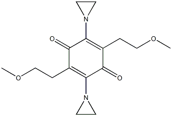 2,5-Bis(1-aziridinyl)-3,6-bis(2-methoxyethyl)-1,4-benzoquinone Struktur