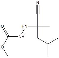 2-(1-Cyano-1,3-dimethylbutyl)hydrazine-1-carboxylic acid methyl ester Struktur