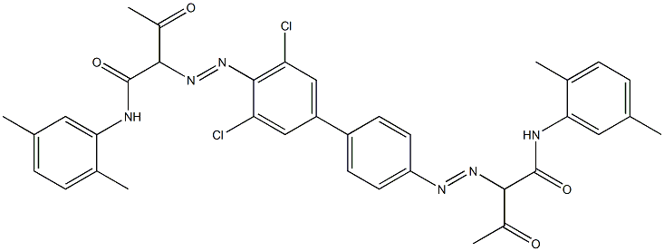 4,4'-Bis[[1-(2,5-dimethylphenylamino)-1,3-dioxobutan-2-yl]azo]-3,5-dichloro-1,1'-biphenyl Struktur