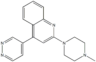 2-(4-Methyl-1-piperazinyl)-4-(4-pyridazinyl)quinoline Struktur