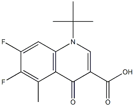 1,4-Dihydro-1-tert-butyl-5-methyl-4-oxo-6,7-difluoroquinoline-3-carboxylic acid Struktur