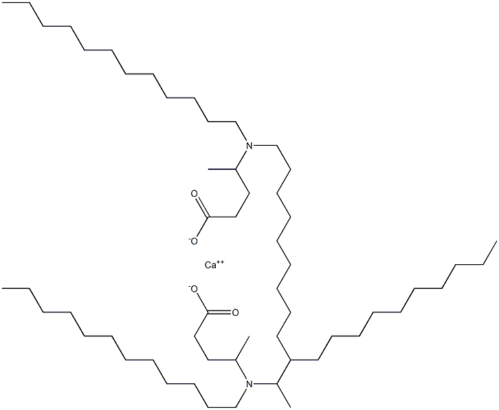 Bis[4-(didodecylamino)valeric acid]calcium salt Struktur