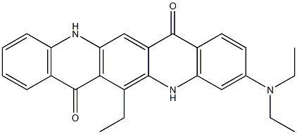 3-(Diethylamino)-6-ethyl-5,12-dihydroquino[2,3-b]acridine-7,14-dione Struktur