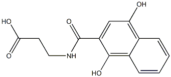 3-[(1,4-Dihydroxy-2-naphthoyl)amino]propionic acid Struktur