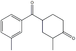 4-(3-Methylbenzoyl)-2-methylcyclohexan-1-one Struktur