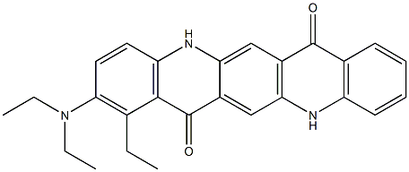 2-(Diethylamino)-1-ethyl-5,12-dihydroquino[2,3-b]acridine-7,14-dione Struktur