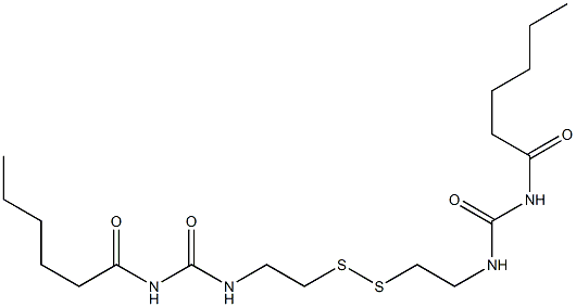 1,1'-[Dithiobis(2,1-ethanediyl)]bis(3-hexanoylurea) Struktur