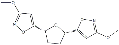 (2S,5R)-Tetrahydro-2,5-bis(3-methoxyisoxazol-5-yl)furan Struktur