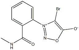 4-Bromo-3-[2-methylaminocarbonylphenyl]-1,2,3-oxadiazol-3-ium-5-olate Struktur