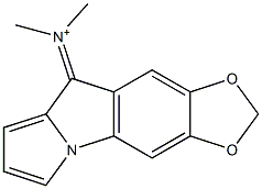 6,7-(Methylenebisoxy)-N,N-dimethyl-9H-pyrrolo[1,2-a]indol-9-iminium Struktur