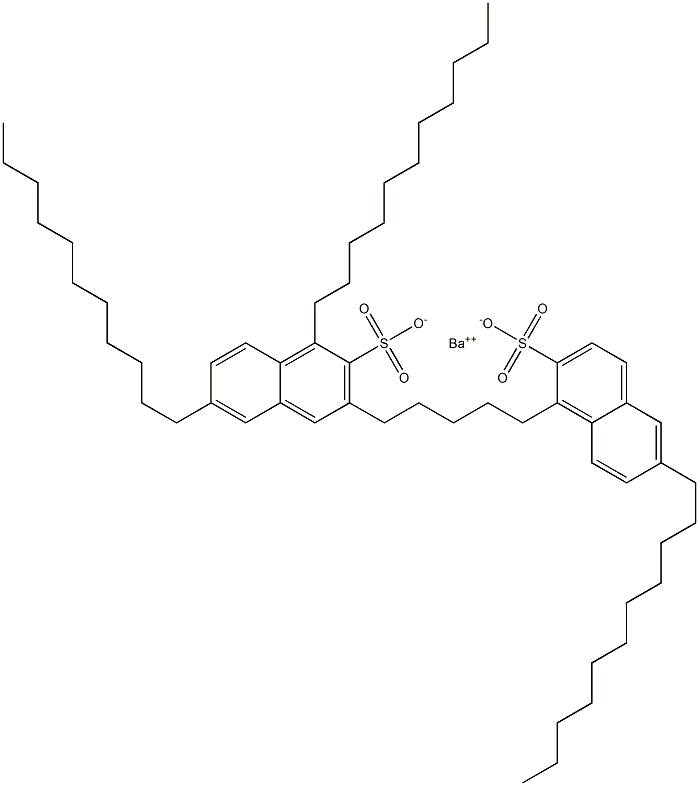 Bis(1,6-diundecyl-2-naphthalenesulfonic acid)barium salt Struktur