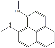 1,9-Bis(methylamino)-1H-phenalene-1-cation Struktur