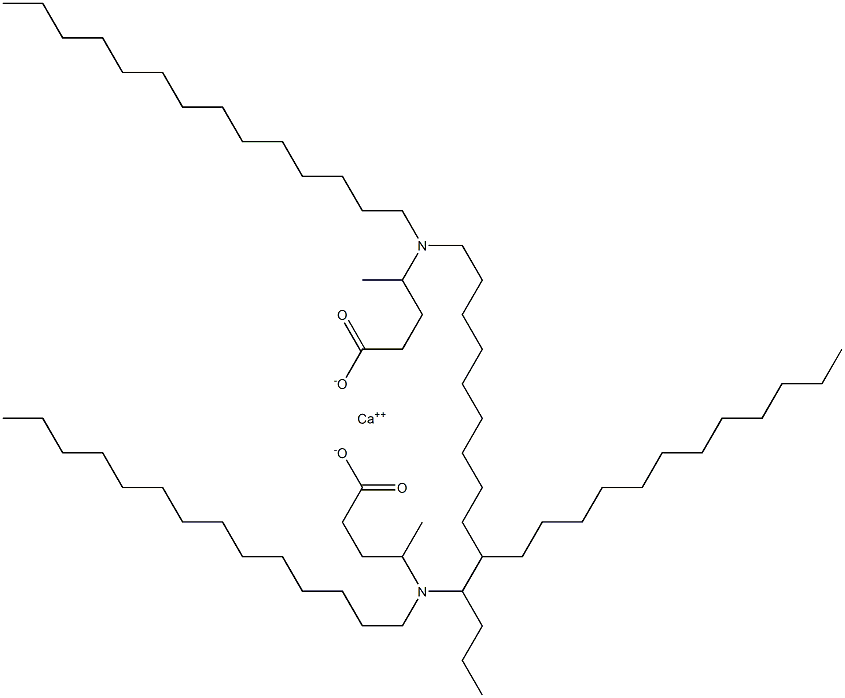 Bis[4-(ditetradecylamino)valeric acid]calcium salt Struktur