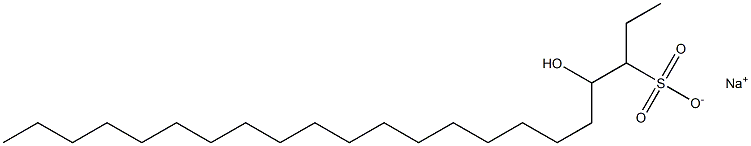 4-Hydroxydocosane-3-sulfonic acid sodium salt Struktur