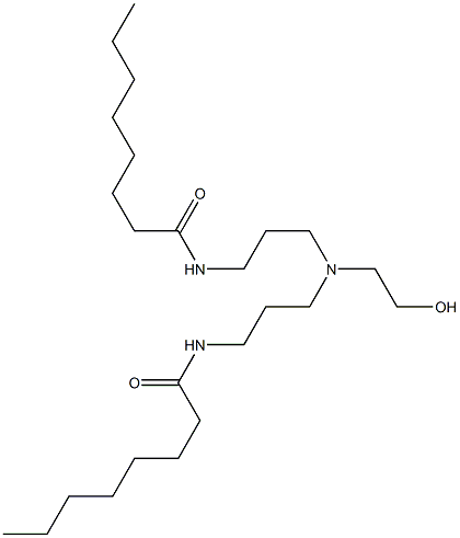 N,N'-[2-Hydroxyethyliminobis(3,1-propanediyl)]bis(octanamide) Struktur