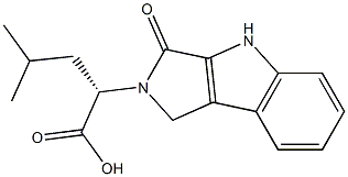 (2S)-2-[(1,2,3,4-Tetrahydro-3-oxopyrrolo[3,4-b]indol)-2-yl]-4-methylvaleric acid Struktur