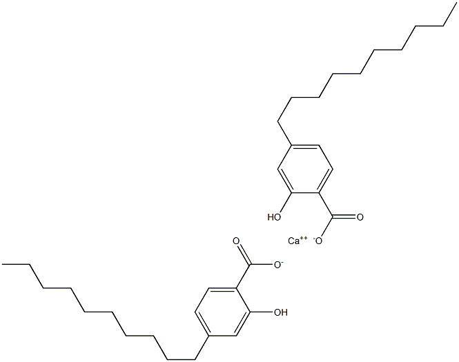 Bis(4-decyl-2-hydroxybenzoic acid)calcium salt Struktur