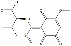 (2S)-2-[(5,8-Dihydro-6-methoxy-5,8-dioxoquinazolin)-4-ylamino]-3-methylbutyric acid methyl ester Struktur