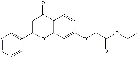 (2-Phenyl-4-oxo-7-chromanyloxy)acetic acid ethyl ester Struktur