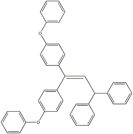 3,3-Bis(4-phenoxyphenyl)-1,1-diphenyl-2-propene Struktur