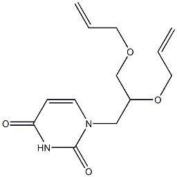 1-[2,3-Bis(2-propenyloxy)propyl]uracil Struktur