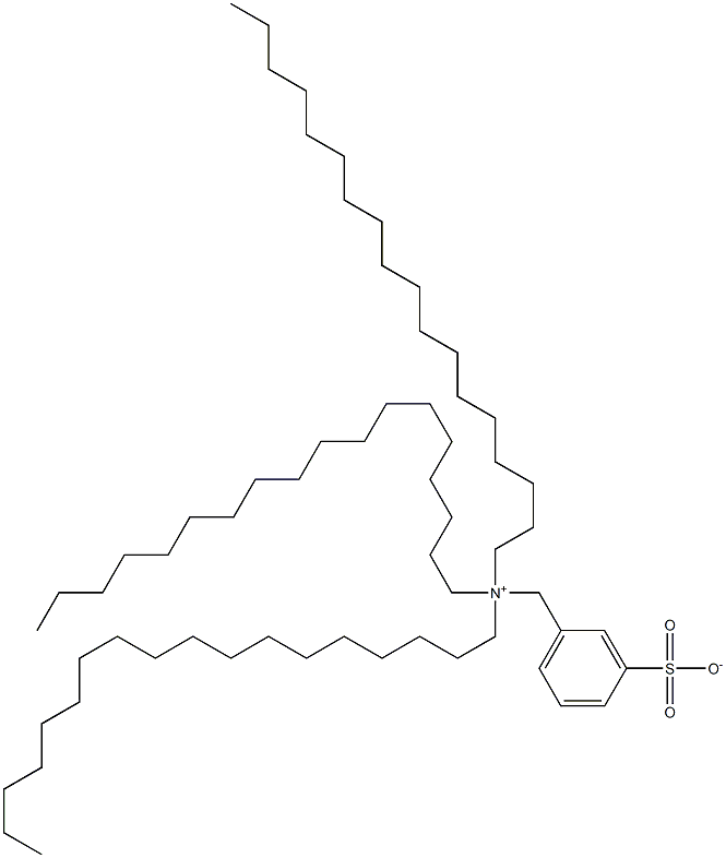 N,N,N-Trisoctadecyl-3-sulfonatobenzenemethanaminium Struktur