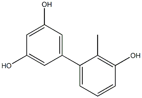 2'-Methyl-1,1'-biphenyl-3,3',5-triol Struktur