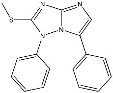 2-(Methylthio)-6-phenyl-1-phenyl-1H-imidazo[1,2-b][1,2,4]triazole Struktur