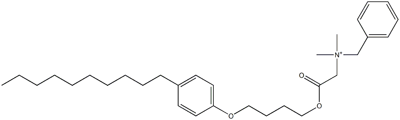 N,N-Dimethyl-N-benzyl-N-[[[4-(4-decylphenyloxy)butyl]oxycarbonyl]methyl]aminium Struktur