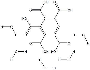 Benzenepentacarboxylic acid pentahydrate Struktur