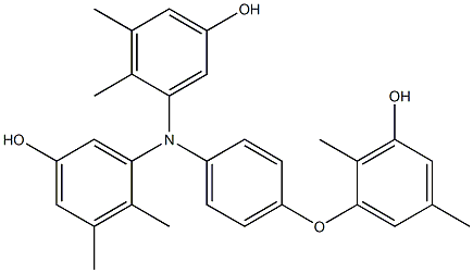 N,N-Bis(5-hydroxy-2,3-dimethylphenyl)-4-(3-hydroxy-2,5-dimethylphenoxy)benzenamine Struktur