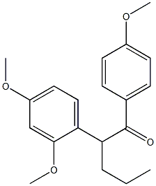 1-(4-Methoxyphenyl)-2-(2,4-dimethoxyphenyl)-1-pentanone Struktur