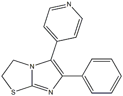 2,3-Dihydro-6-phenyl-5-(4-pyridyl)imidazo[2,1-b]thiazole Struktur