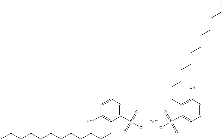 Bis(3-hydroxy-2-dodecylbenzenesulfonic acid)calcium salt Struktur