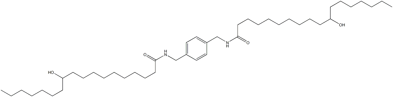 N,N'-(1,4-Phenylenebismethylene)bis(11-hydroxystearamide) Struktur