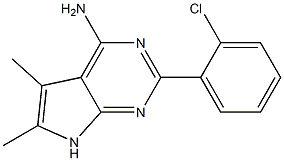 4-Amino-5,6-dimethyl-2-(2-chlorophenyl)-7H-pyrrolo[2,3-d]pyrimidine Struktur