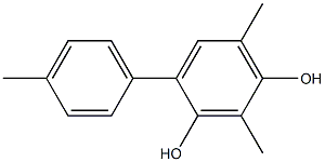 2,6-Dimethyl-4-(4-methylphenyl)benzene-1,3-diol Struktur