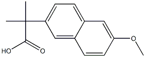 2-(6-Methoxy-2-naphtyl)-2-methylpropionic acid Struktur