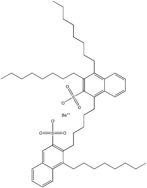 Bis(3,4-dioctyl-2-naphthalenesulfonic acid)barium salt Struktur